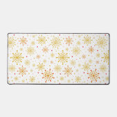 Retro Atomic Mid-Century Mod Red & Gold Starburst Bureaumat (Voorkant)