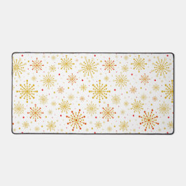 Retro Atomic Mid-Century Mod Red & Gold Starburst Bureaumat