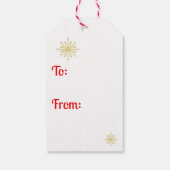 Retro Atomic Mid-Century Mod Red & Gold Starburst Cadeaulabel (Achterkant)