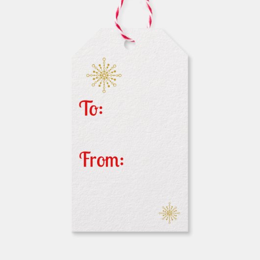 Retro Atomic Mid-Century Mod Red & Gold Starburst Cadeaulabel (Achterkant)