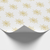 Retro Atomic Mid-Century Mod Red & Gold Starburst Cadeaupapier (Hoek)