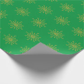 Retro Atomic Mid-Century Mod Red & Gold Starburst Cadeaupapier (Hoek)