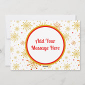 Retro Atomic Mid-Century Mod Red & Gold Starburst Feestdagenkaart (Achterkant)