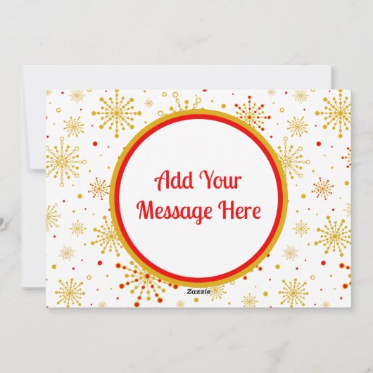 Retro Atomic Mid-Century Mod Red & Gold Starburst Feestdagenkaart (Achterkant)