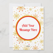 Retro Atomic Mid-Century Mod Red & Gold Starburst Feestdagenkaart (Achterkant)