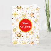 Retro Atomic Mid-Century Mod Red & Gold Starburst Kaart (Voorkant)