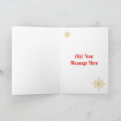 Retro Atomic Mid-Century Mod Red & Gold Starburst Kaart (Binnen)