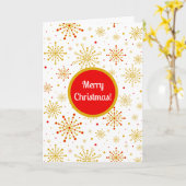 Retro Atomic Mid-Century Mod Red & Gold Starburst Kaart (Gele Bloem)