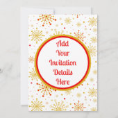 Retro Atomic Mid-Century Mod Red & Gold Starburst Kaart (Achterkant)