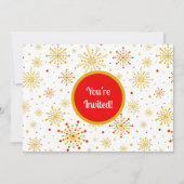 Retro Atomic Mid-Century Mod Red & Gold Starburst Kaart (Voorkant)