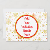 Retro Atomic Mid-Century Mod Red & Gold Starburst Kaart (Achterkant)