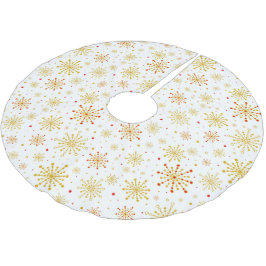 Retro Atomic Mid-Century Mod Red & Gold Starburst Kerstboom Rok