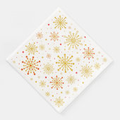 Retro Atomic Mid-Century Mod Red & Gold Starburst Servet (Hoek)