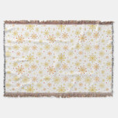 Retro Atomic Mid-Century Mod Rood & Goud Patroon Deken (Voorkant)