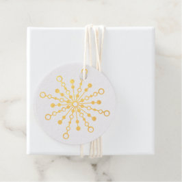 Retro Atomic Mid-Century Mod Starburst Gold Bedankjes Labels