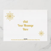 Retro Atomic Mid-Century Mod Starburst Gold Folie Feestdagenkaart (Achterkant)