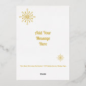 Retro Atomic Mid-Century Mod Starburst Gold Folie Feestdagenkaart (Achterkant)