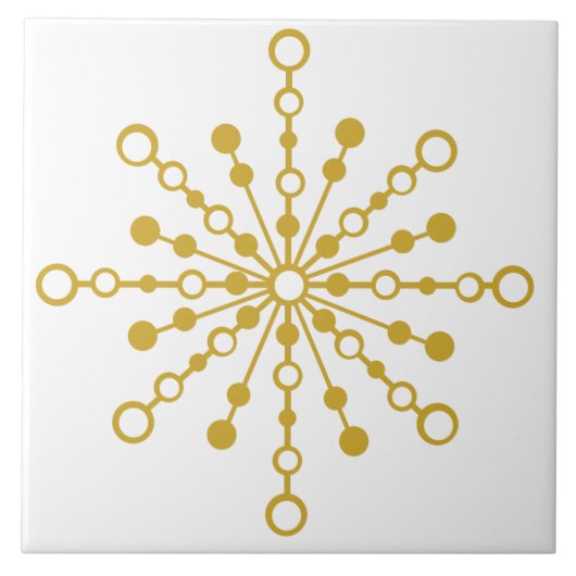 Retro Atomic Mid-Century Modern Design Tegeltje (Voorkant)