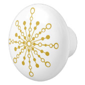 Retro Atomic Mid-Century Modern Gouden Kleurontwer Keramische Knop (Rechts)