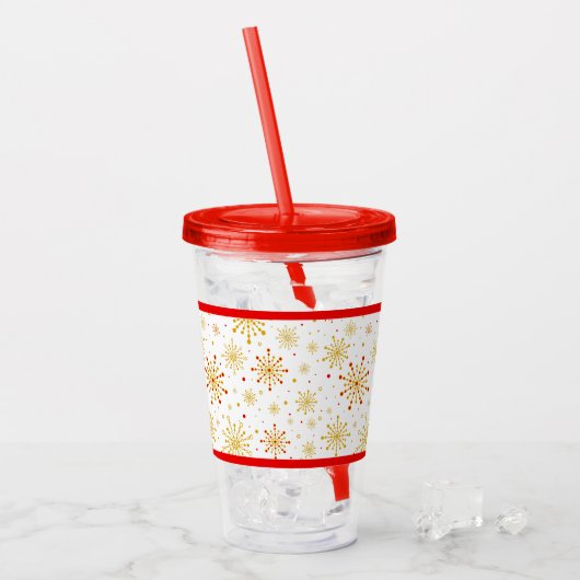 Retro Atomic Mid-Century Modern patroon Acryl Drinkbeker (Voorkant ijs)