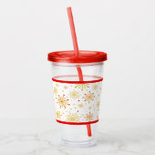 Retro Atomic Mid-Century Modern patroon Acryl Drinkbeker (Links)