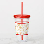 Retro Atomic Mid-Century Modern patroon Acryl Drinkbeker (Voorkant)