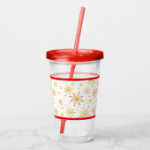 Retro Atomic Mid-Century Modern patroon Acryl Drinkbeker (Achterkant)