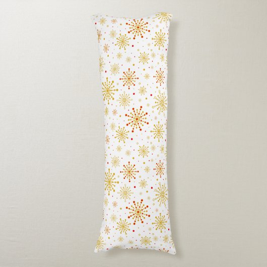 Retro Atomic Mid-Century Modern patroon Lichaamskussen (Voorkant Verticaal)