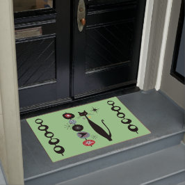 Retro Atomic Mid Century Moderne Koele Kat Deurmat