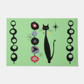 Retro Atomic Mid Century Moderne Koele Kat Deurmat (Voorkant)