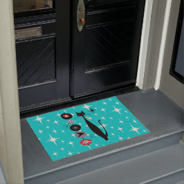 Retro Atomic Mid Century Moderne Koele Kat Deurmat