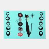 Retro Atomic Mid Century Moderne Koele Kat Deurmat (Voorkant)