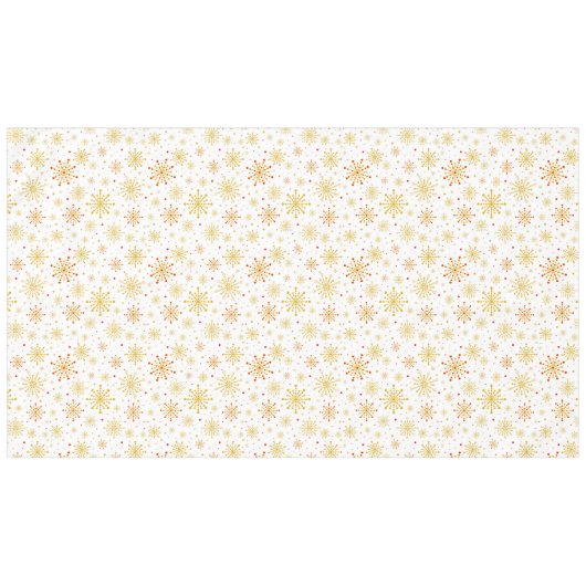 Retro Atomic Mid-Century Moderne Rood & Goud Kleur Tafelkleed (Voorkant (Horizontaal))