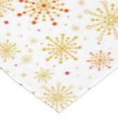 Retro Atomic Mid-Century Moderne Rood & Goud Kleur Tafelkleed (Gekanteld)