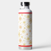 Retro Atomic Mid-Century Moderne Rood & Goud Kleur Waterfles (Rechts)