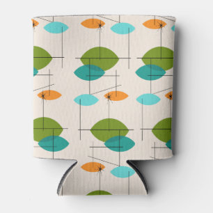 Retro Atomic Mobile Pattern Aangepaste Koelbox Blikjeskoeler