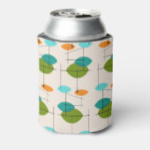 Retro Atomic Mobile Pattern Aangepaste Koelbox Blikjeskoeler (Blikje Achterkant)