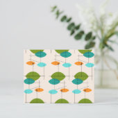 Retro Atomic Mobile Pattern Briefkaart (Staand voorkant)