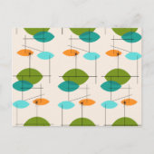 Retro Atomic Mobile Pattern Briefkaart (Voorkant)
