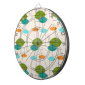Retro Atomic Mobile Pattern Dart Board Dartbord (Voorkant Rechts)