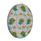 Retro Atomic Mobile Pattern Dart Board Dartbord (Voorkant Links)