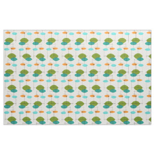 Retro Atomic Mobile Pattern Fabric Stof