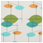 Retro Atomic Mobile Pattern Fabric Stof (Swatch)