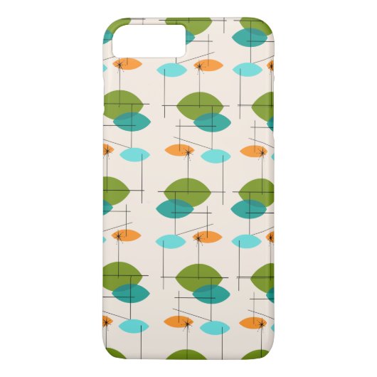 Retro Atomic Mobile Pattern iPhone 7 Plus Hoesje (Achterkant)