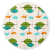 Retro Atomic Mobile Pattern keramische slang Keramische Knop (Voorkant)