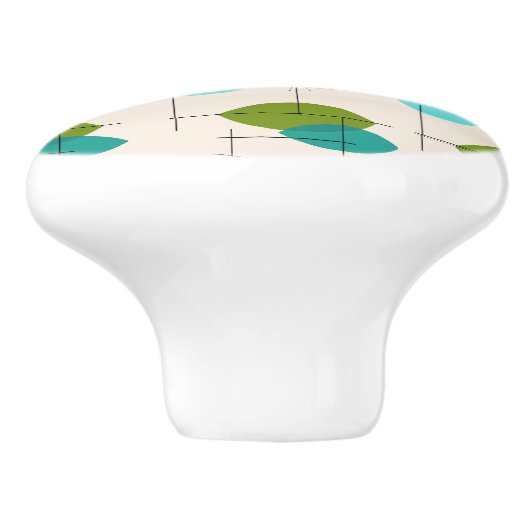 Retro Atomic Mobile Pattern keramische slang Knop (Zijkant)