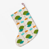 Retro Atomic Mobile Pattern kerstaking Kleine Kerstsok (Achterkant (Hangend))