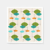 Retro Atomic Mobile Pattern Paper Napkins Servetten (Voorkant)