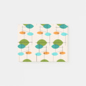 Retro Atomic Mobile Pattern Pocket Post Het merkt  Post-it® Notes (Voorkant)