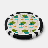 Retro Atomic Mobile Pattern Poker Chips (Enkel)